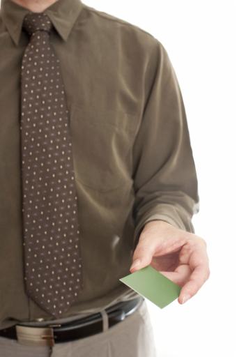 presenting a business card