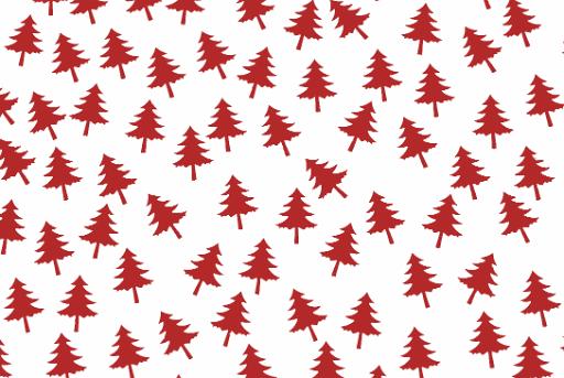 red christmas tree shapes