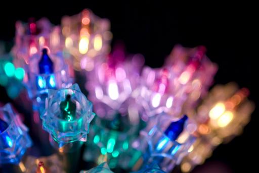 colored christmas lights