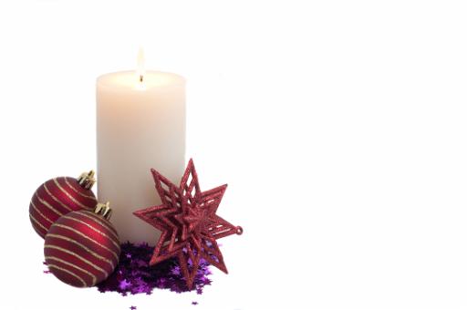 burning christmas candle