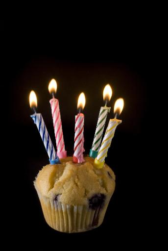 cupcake with candles