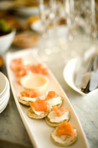 salmon blinis party food