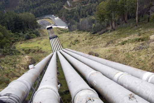 water pipes on a hydroelectric scheme
