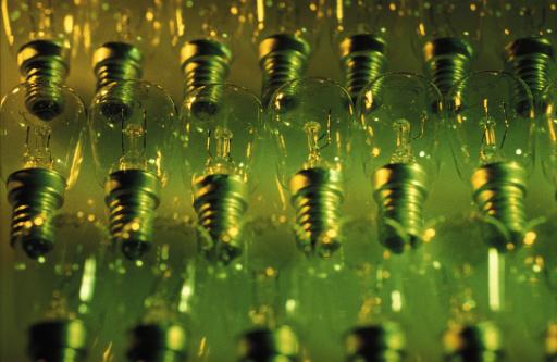 rows of incandescent lightblubs