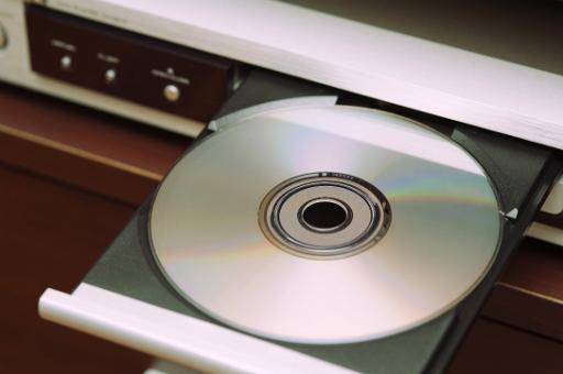 compact disk player draw and disk